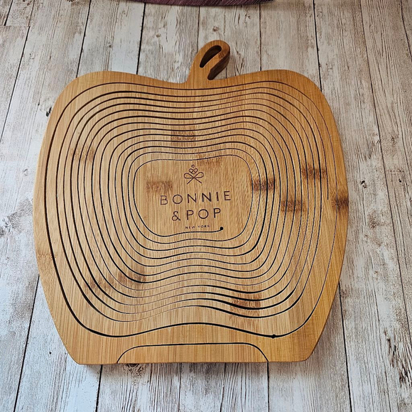 Bonnie & Pop Apple Shape Bamboo Basket Brown - Picture 5 of 8